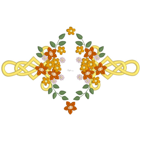 Celtic machine embroidery