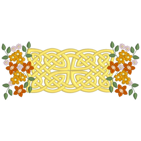 Celtic machine embroidery