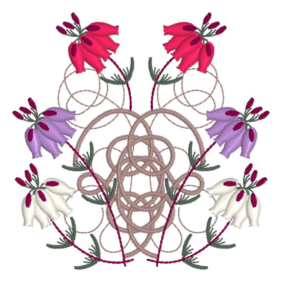 Celtic Heather machine embroidery