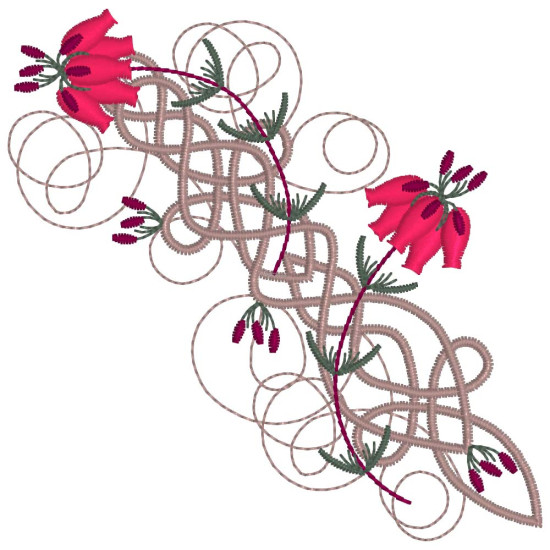 Celtic Heather machine embroidery