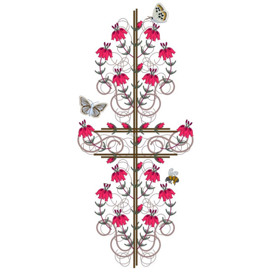 Celtic Heather machine embroidery