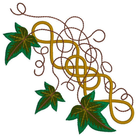Celtic Ivy machine embroidery