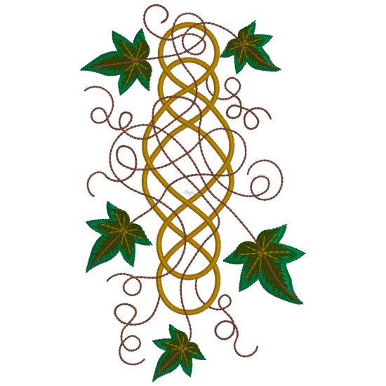 Celtic Ivy machine embroidery