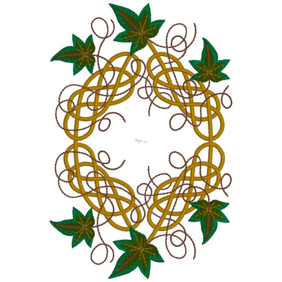 Celtic Ivy machine embroidery