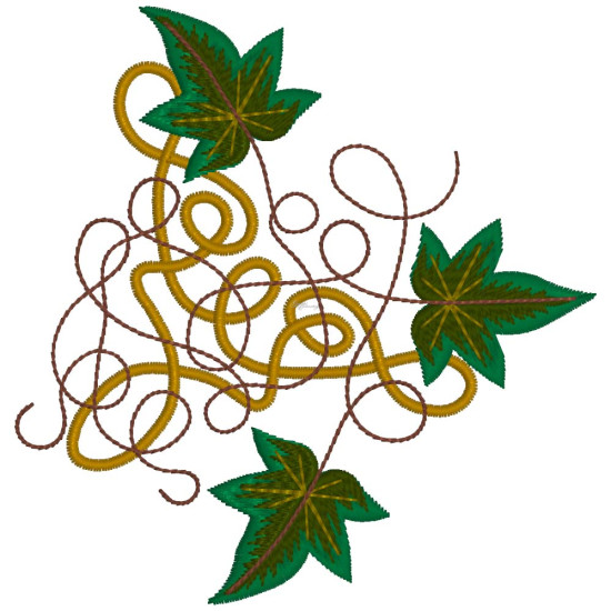 Celtic Ivy machine embroidery