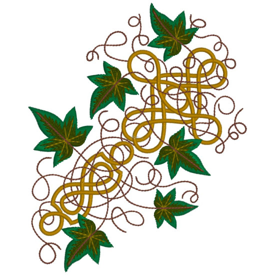 Celtic Ivy machine embroidery