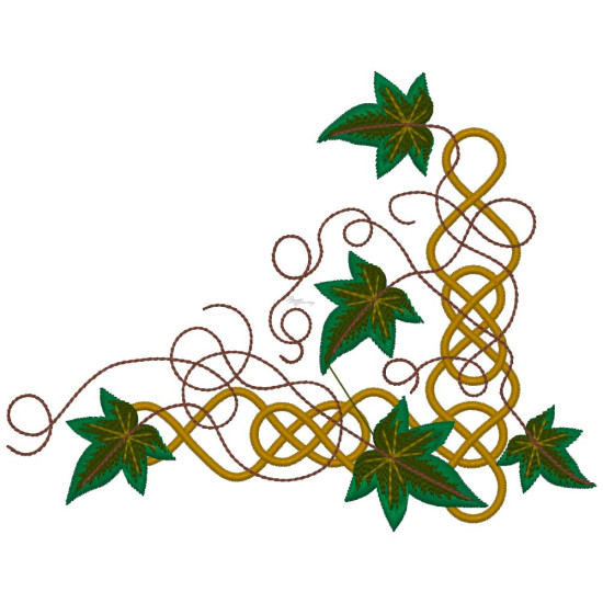Celtic Ivy machine embroidery
