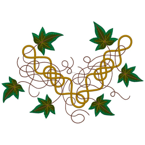Celtic Ivy machine embroidery