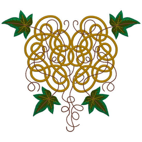 Celtic Ivy machine embroidery