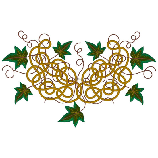 Celtic Ivy machine embroidery