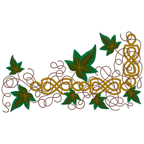 Celtic Ivy machine embroidery