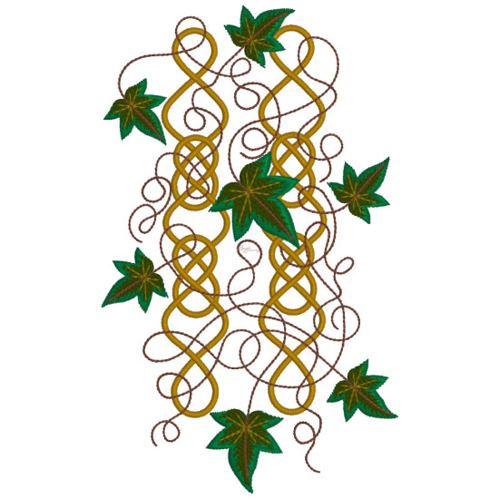 Celtic Ivy machine embroidery