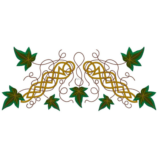Celtic Ivy machine embroidery