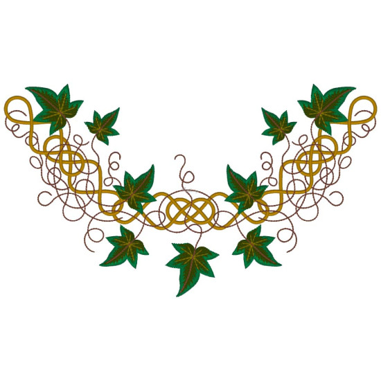 Celtic Ivy machine embroidery
