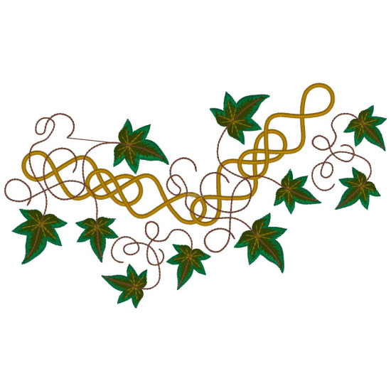 Celtic Ivy machine embroidery