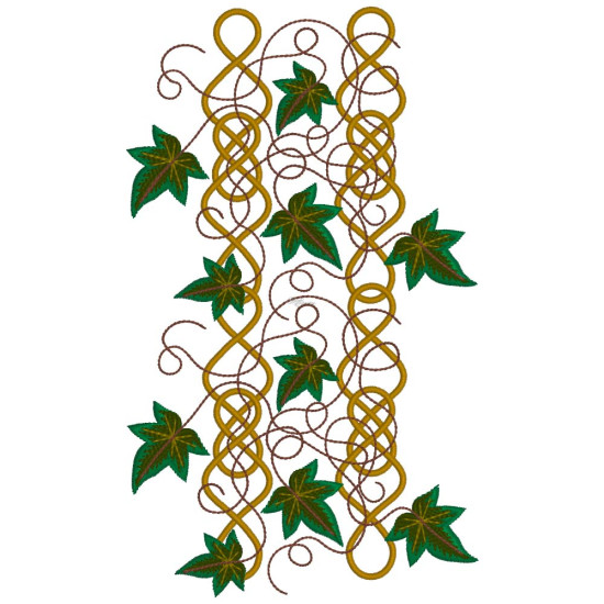 Celtic Ivy machine embroidery