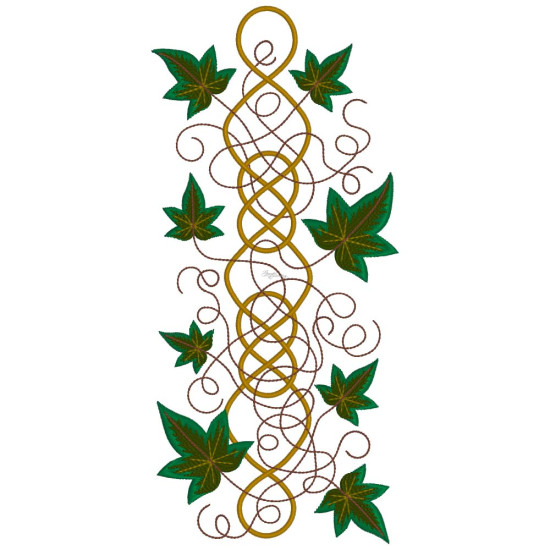 Celtic Ivy machine embroidery