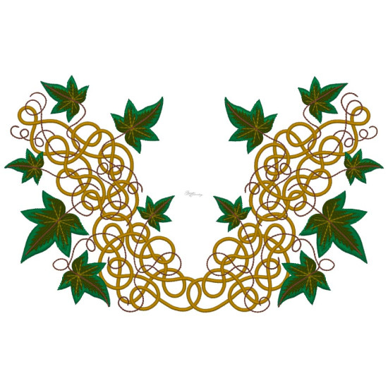 Celtic Ivy machine embroidery