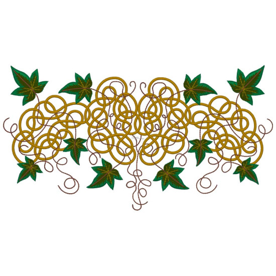 Celtic Ivy machine embroidery
