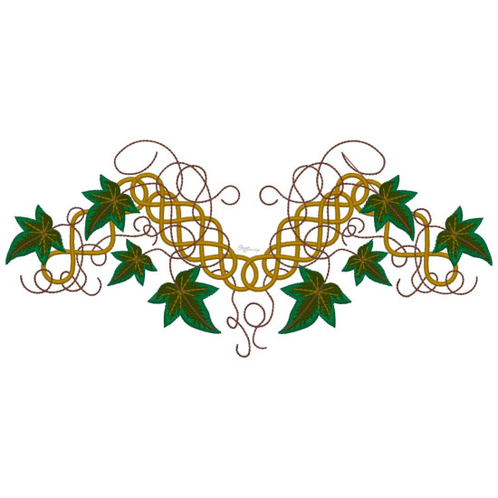 Celtic Ivy machine embroidery