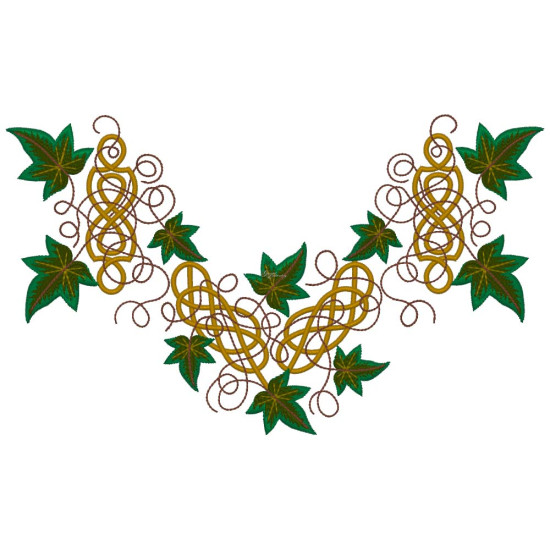 Celtic Ivy machine embroidery