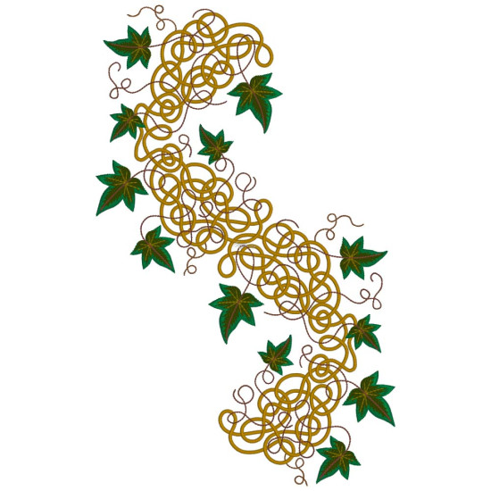 Celtic Ivy machine embroidery