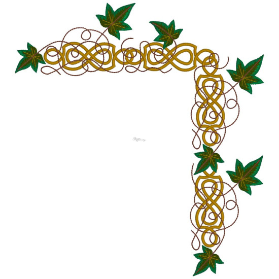 Celtic Ivy machine embroidery