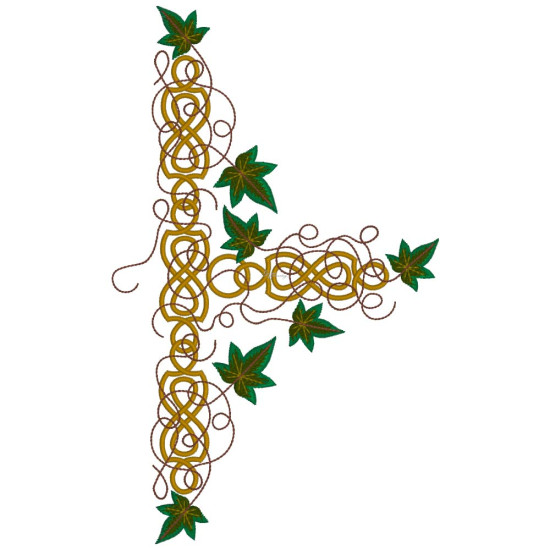 Celtic Ivy machine embroidery