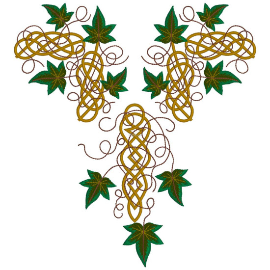 Celtic Ivy machine embroidery