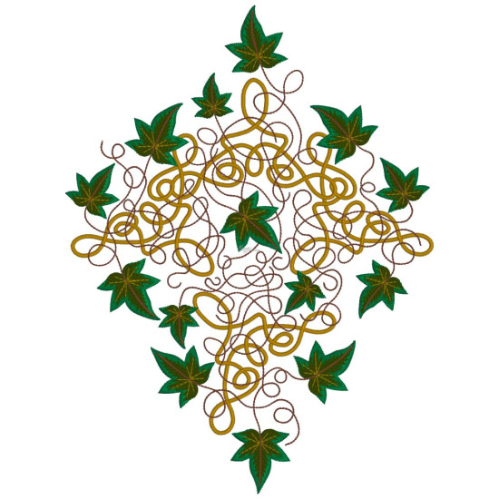 Celtic Ivy machine embroidery