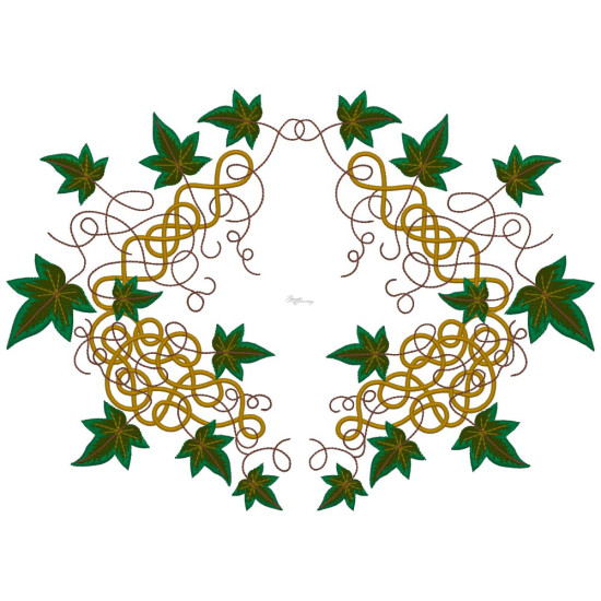 Celtic Ivy machine embroidery