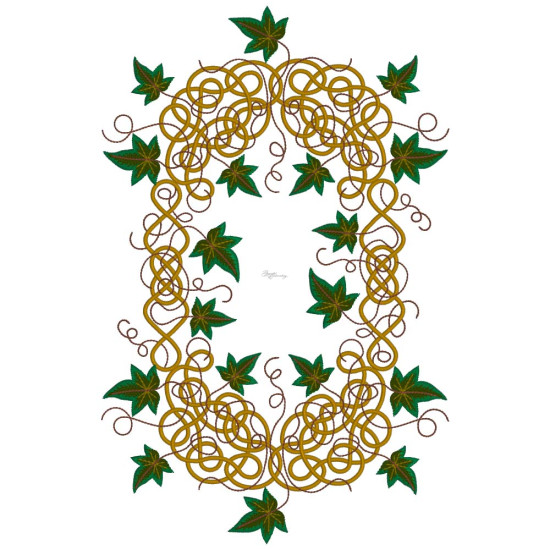 Celtic Ivy machine embroidery