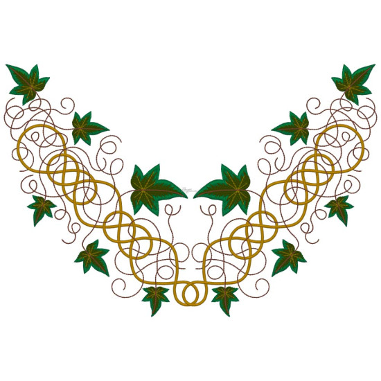 Celtic Ivy machine embroidery