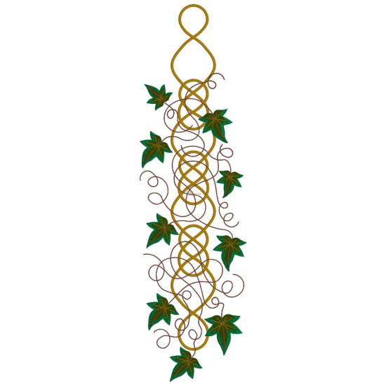 Celtic Ivy machine embroidery