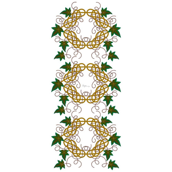 Celtic Ivy machine embroidery