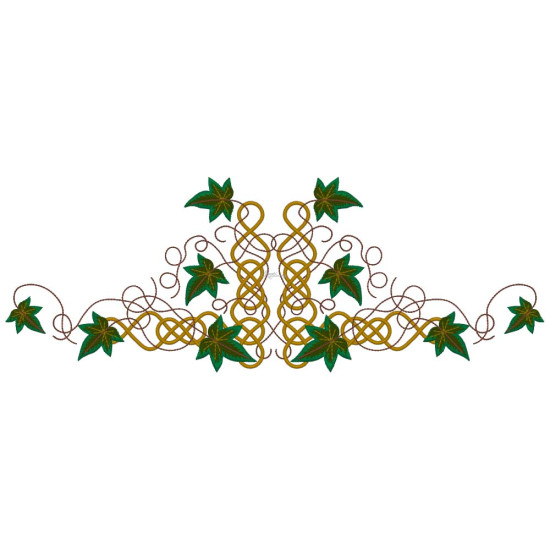 Celtic Ivy machine embroidery