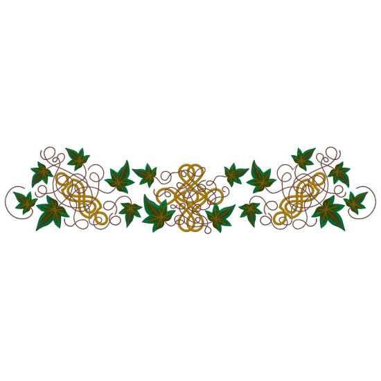 Celtic Ivy machine embroidery