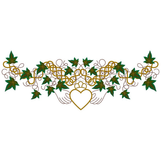 Celtic Ivy machine embroidery