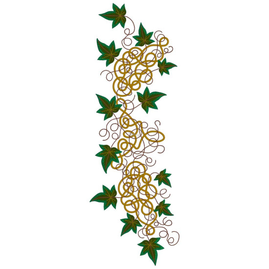 Celtic Ivy machine embroidery