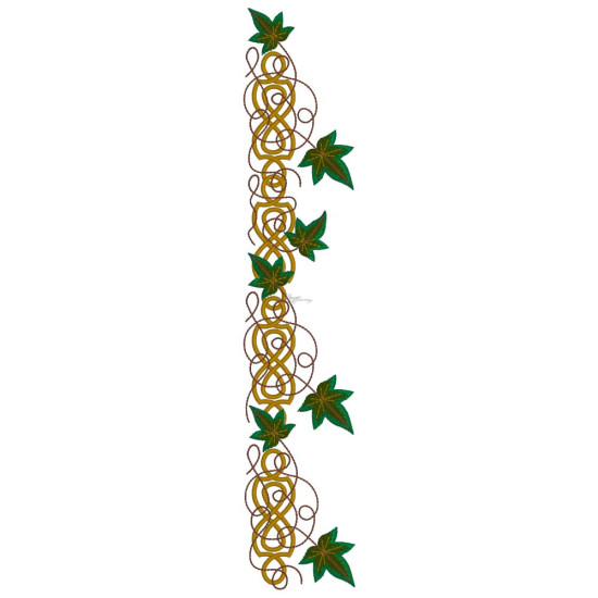 Celtic Ivy machine embroidery