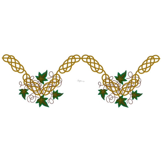 Celtic Ivy machine embroidery
