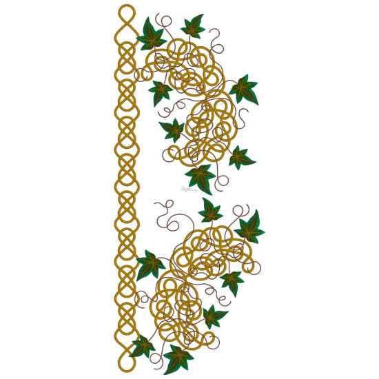 Celtic Ivy machine embroidery