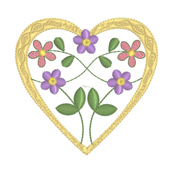 Delicate Floral Hearts 1