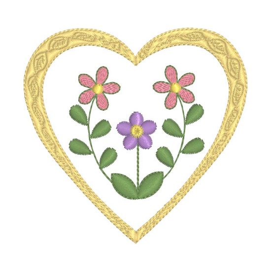 Delicate Floral Hearts 1