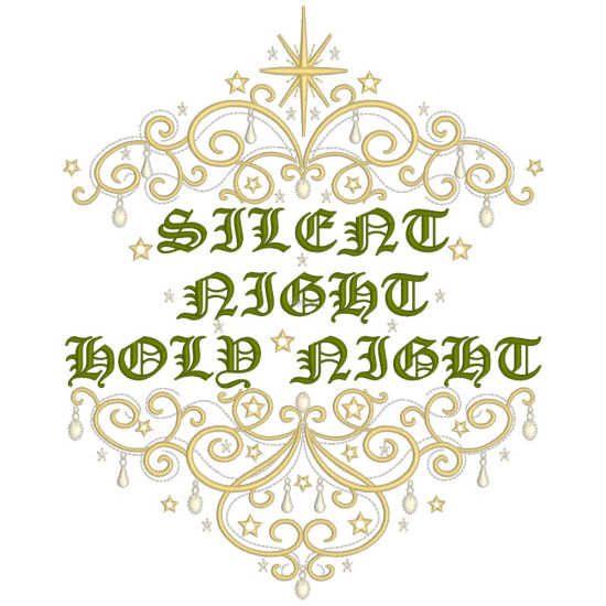 Elegant Christmas messages embroidery designs
