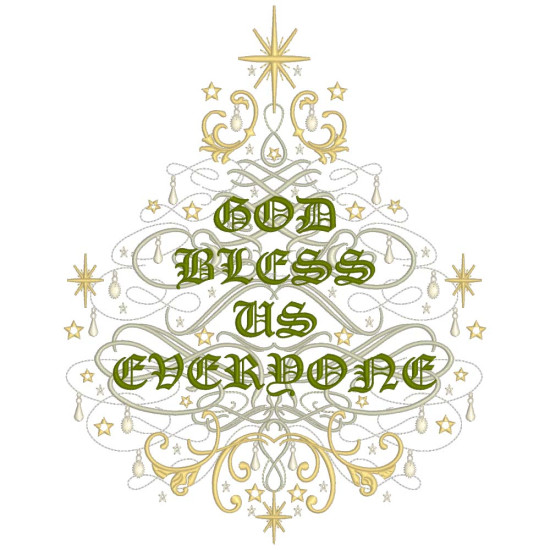 Elegant Christmas messages embroidery designs