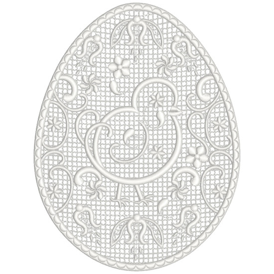 Free-standing Lace Easter egg  