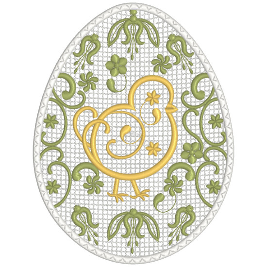 Free-standing Lace Easter egg  