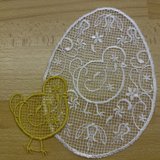 Free-standing Lace Easter egg  