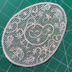 Free-standing Lace Easter egg  